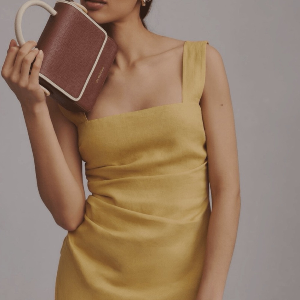 Reformation Kerrigan Linen Dress, Tuscan Sun